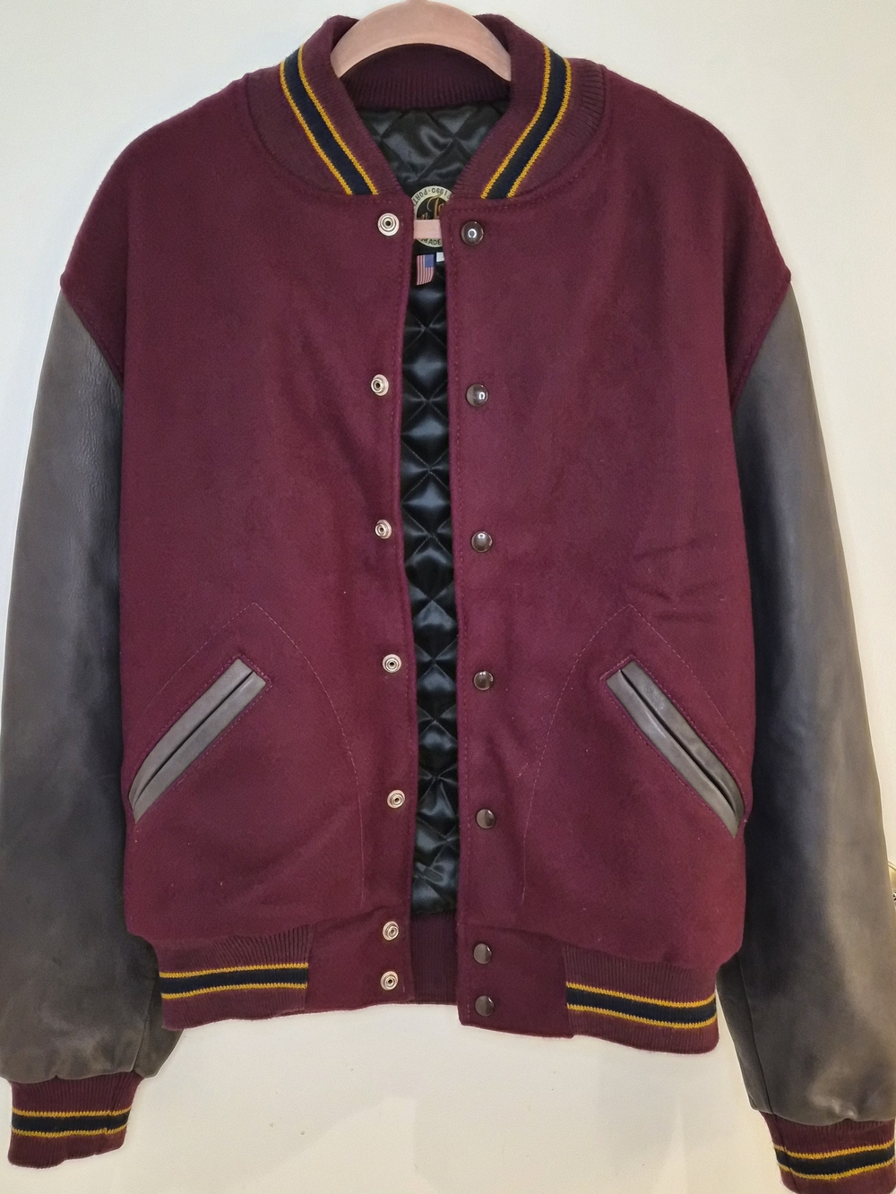 Vintage DaMert Co Future Toys And Gifts Dehen Burgundy Wool Varsity Jacket